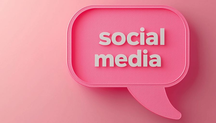 bocadillo anunciando redes sociales